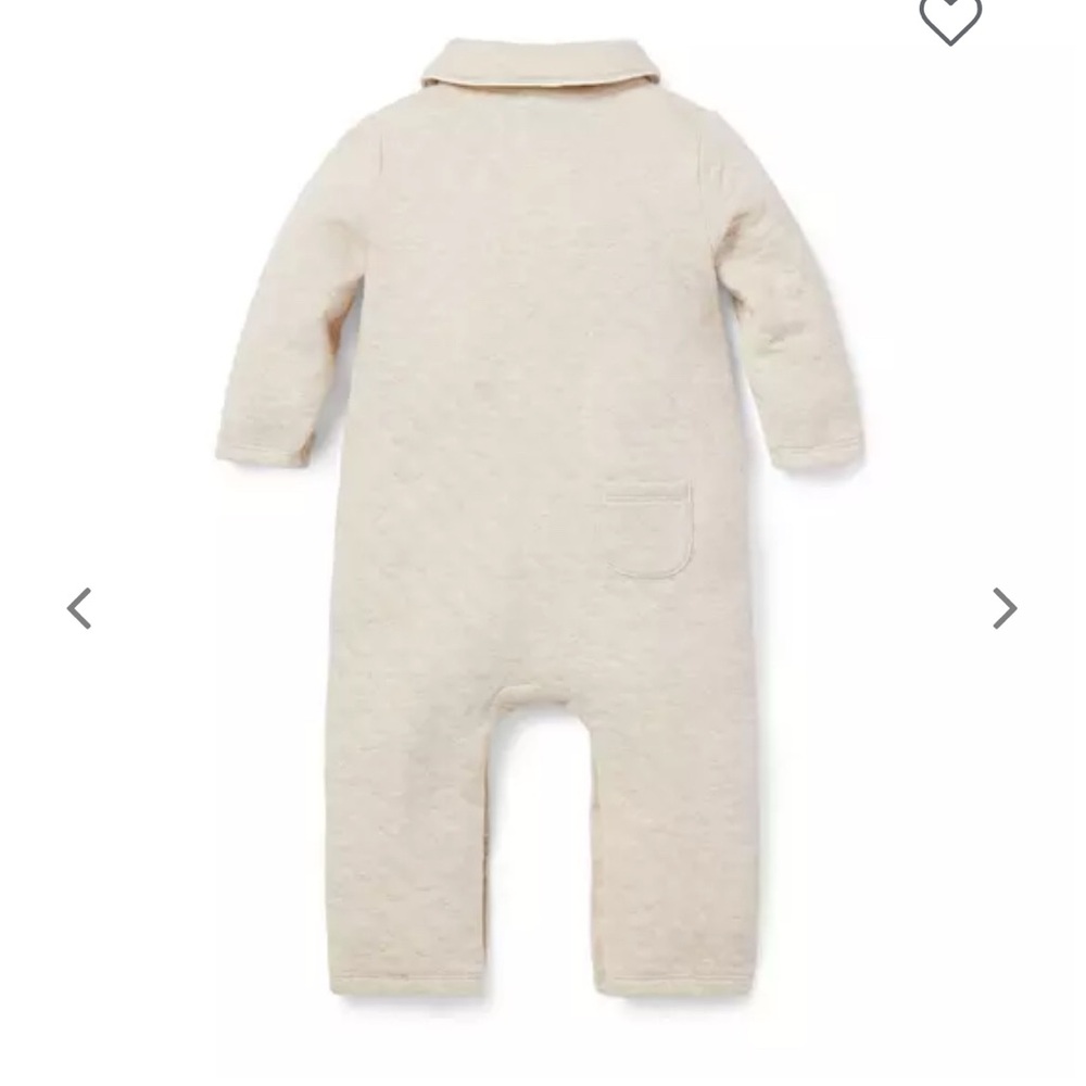 Janie and Jack Baby Quilted Shawl Collar One-Piece Size: 0-3 months - Picture 2 of 5